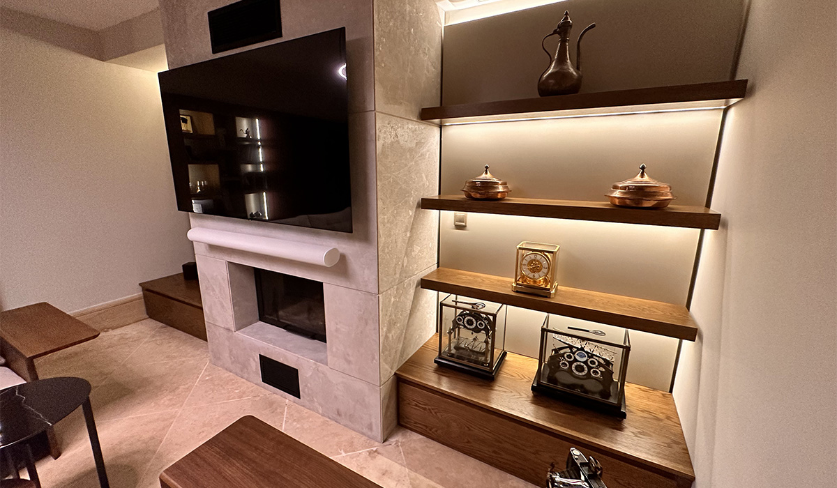 Ayvalık Ahşap Kaplama Salon Tasarımı